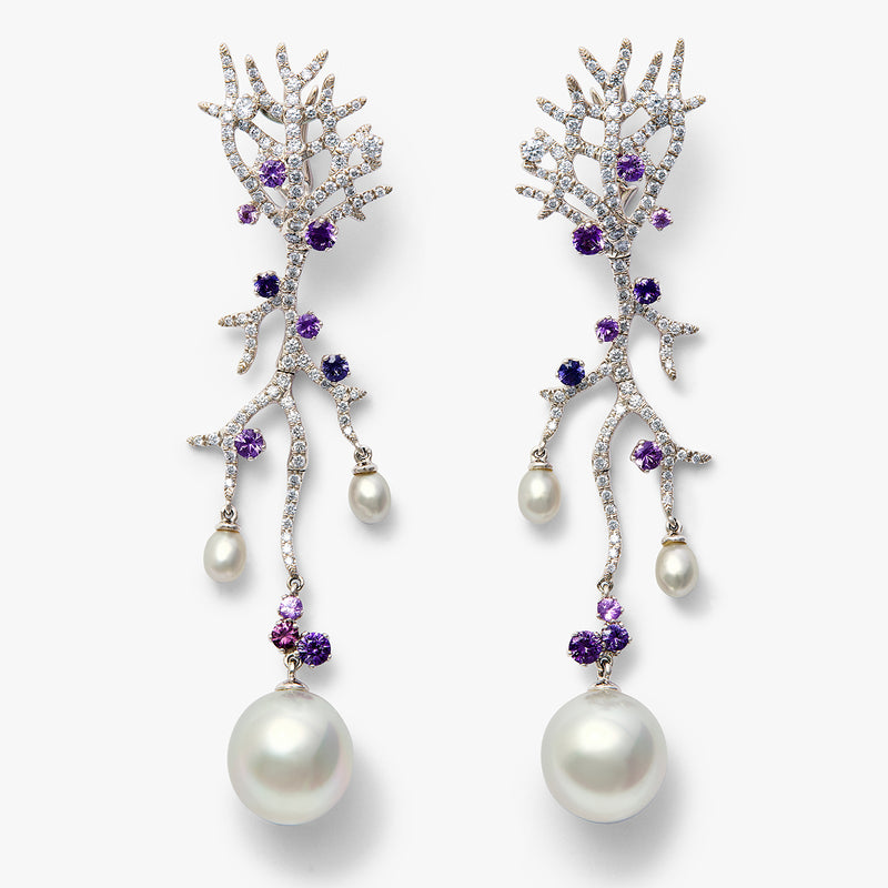 Violet Coral Earrings